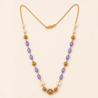 FeelOri gold-polished necklace for sarees and festive styling