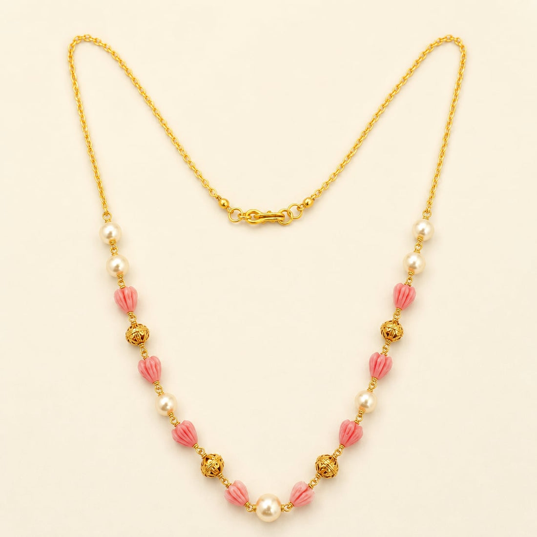 FeelOri gold-polished necklace for sarees and festive styling