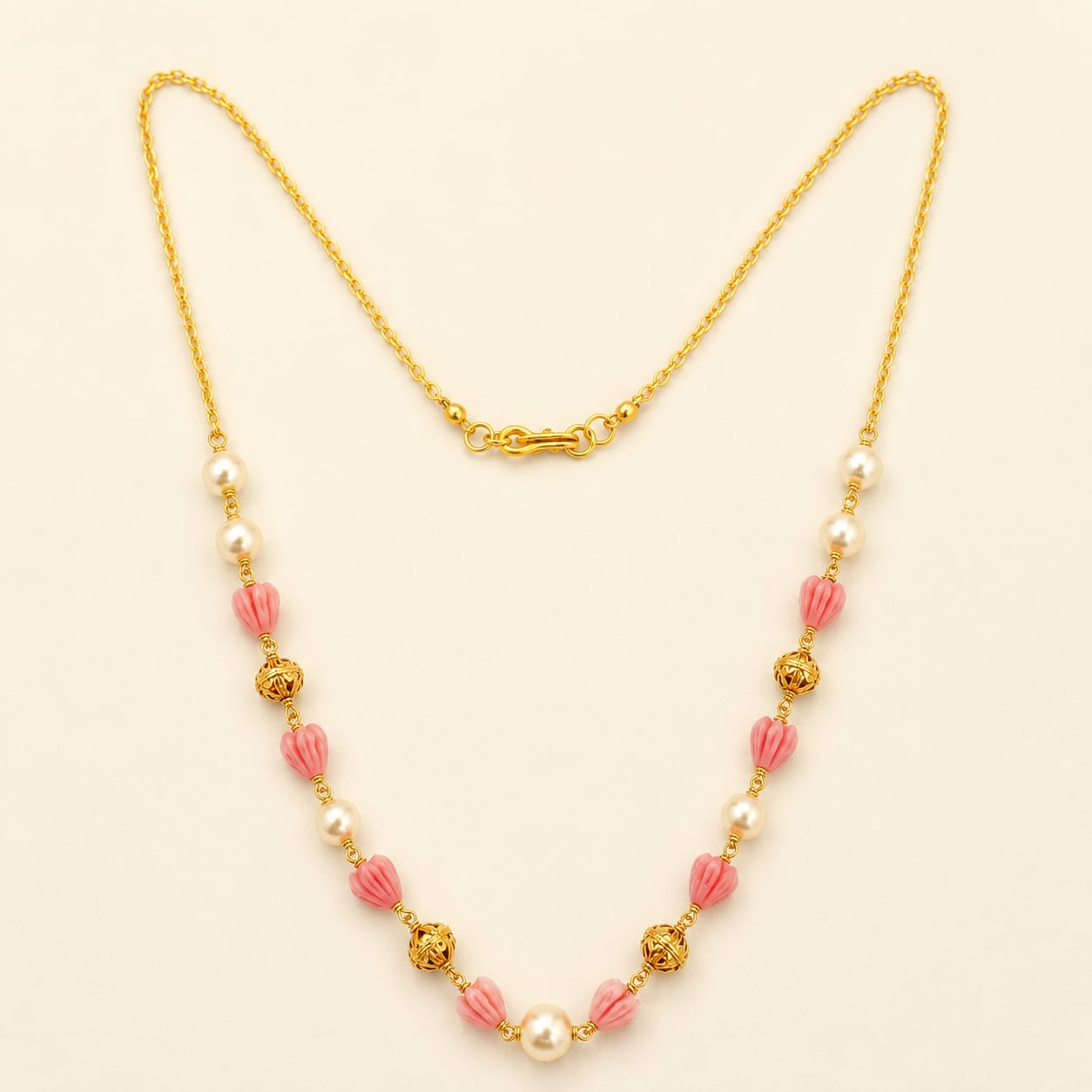 FeelOri gold-polished necklace for sarees and festive styling
