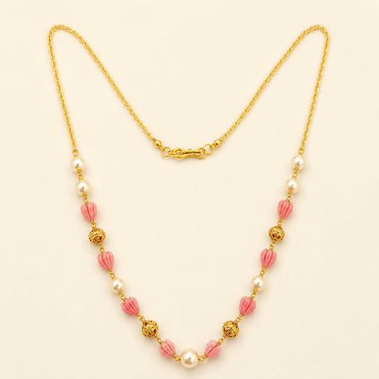 FeelOri gold-polished necklace for sarees and festive styling
