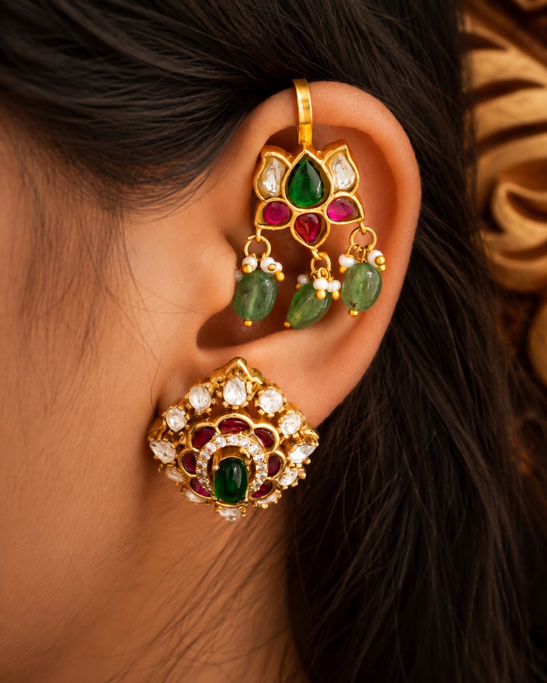FeelOri real kempu jadau bugudi gold-polished detail