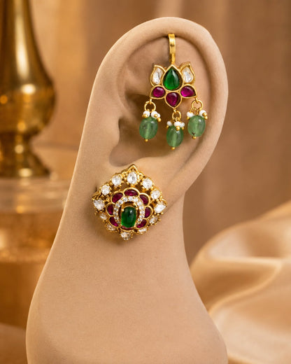 FeelOri real kempu jadau bugudi on jewellery display