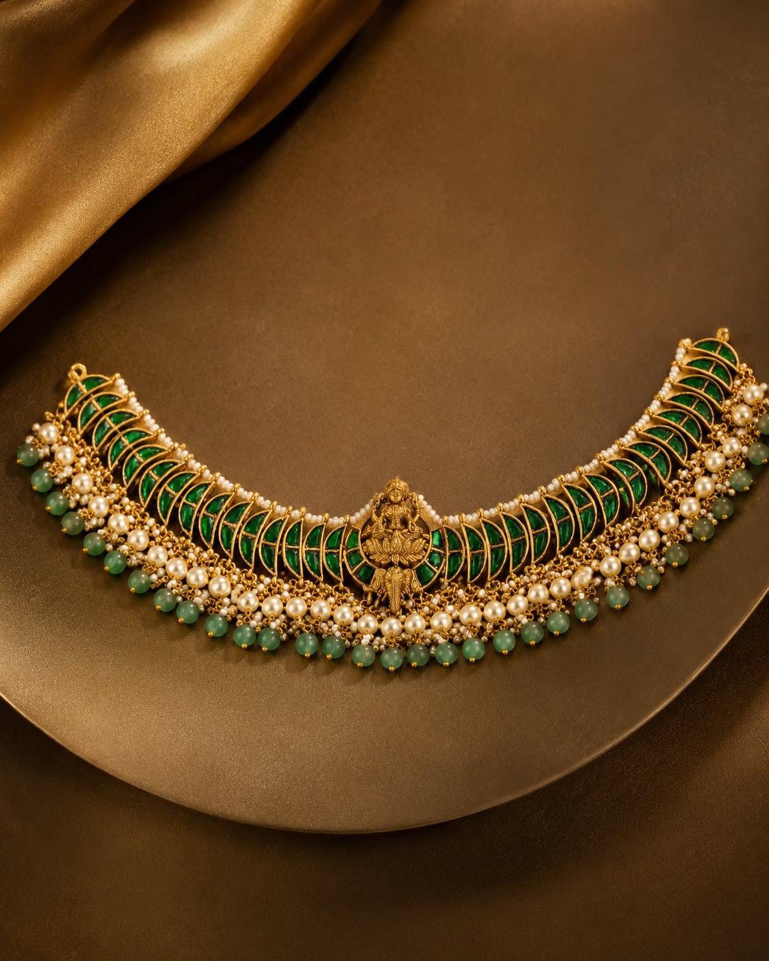 FeelOri real kempu jadau necklace for pattu sarees and South Indian festive styling