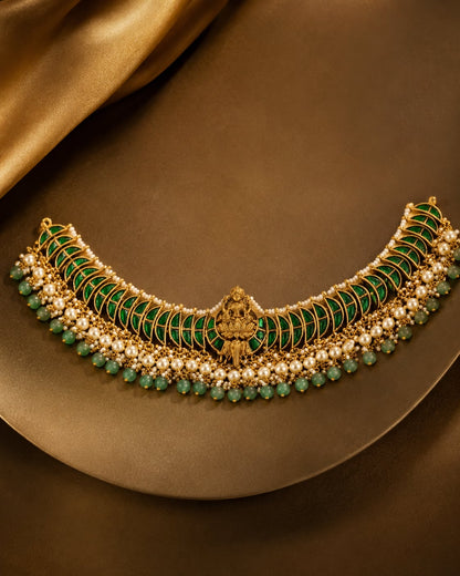 FeelOri real kempu jadau necklace for pattu sarees and South Indian festive styling