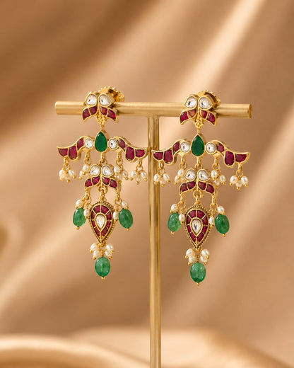 FeelOri real kempu jadau earrings for Indian occasion styling