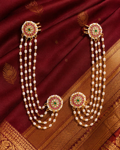 FeelOri real kempu jadau earrings on jewellery display