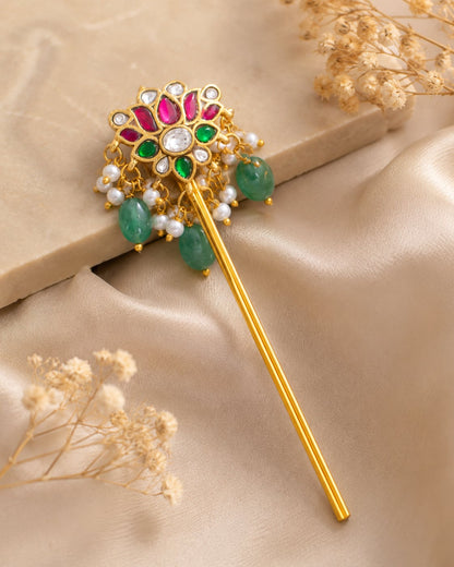 FeelOri jadau kundan hair pin on jewellery display