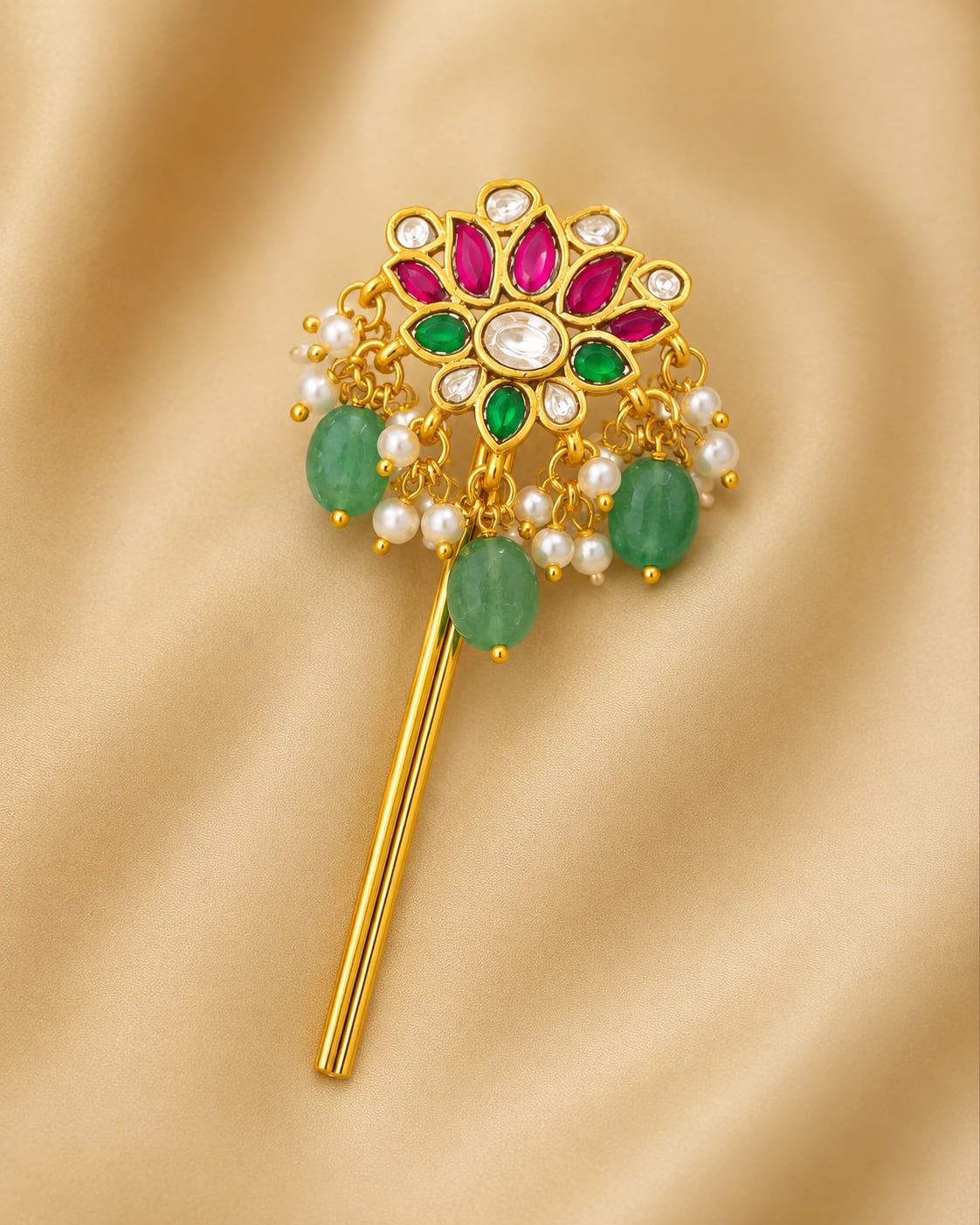 FeelOri jadau kundan hair pin for Indian occasion styling