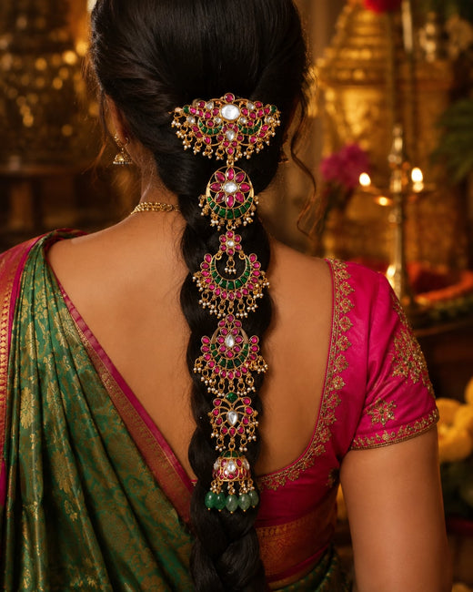 FeelOri jadau kundan jada choti styled with Indian occasion wear