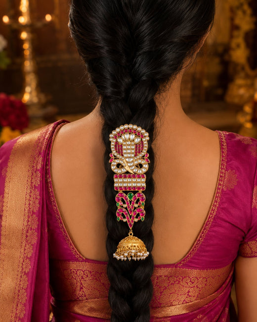 FeelOri jadau kundan jada choti styled with Indian occasion wear