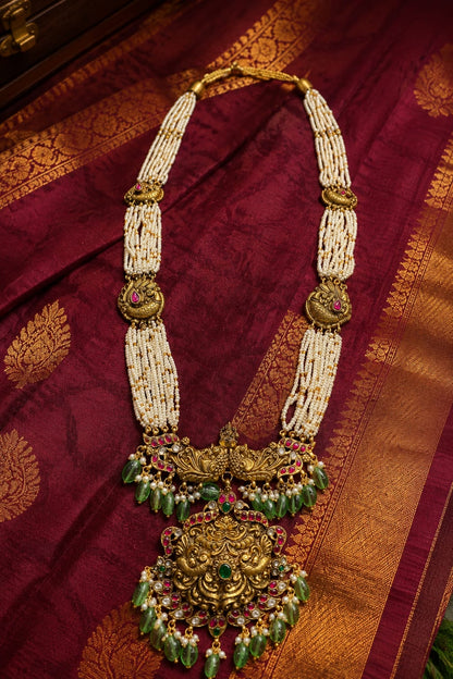 FeelOri real kempu jadau mala necklace for pattu sarees and South Indian festive styling