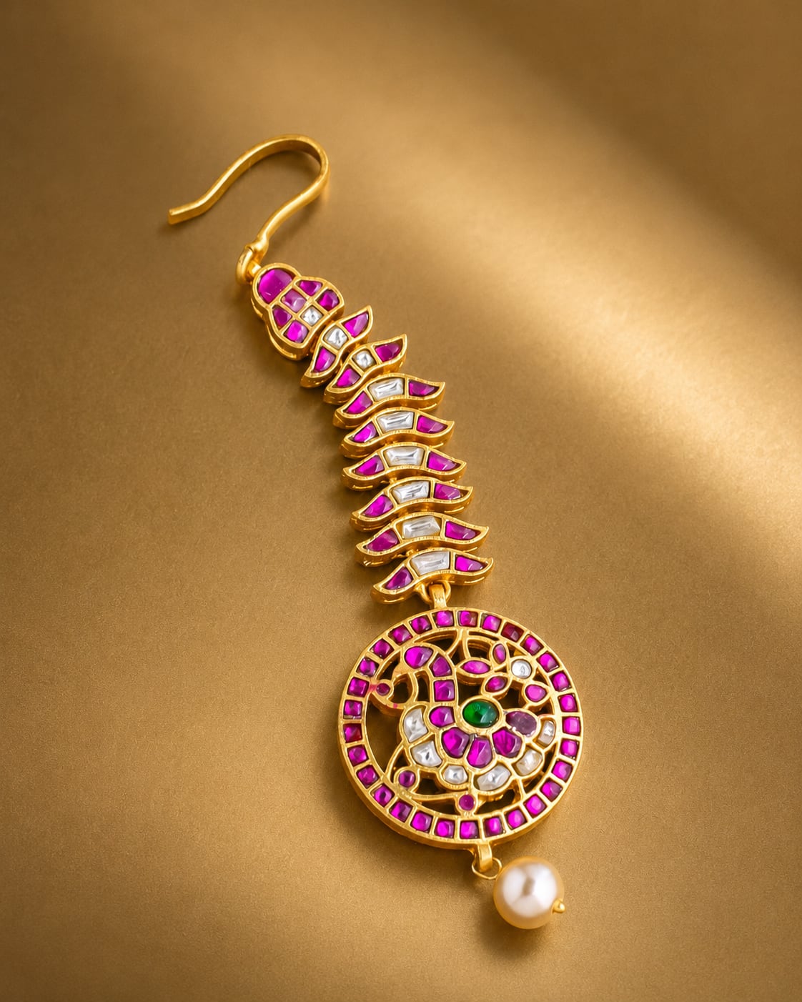 FeelOri real kempu jadau tikka for Indian occasion styling