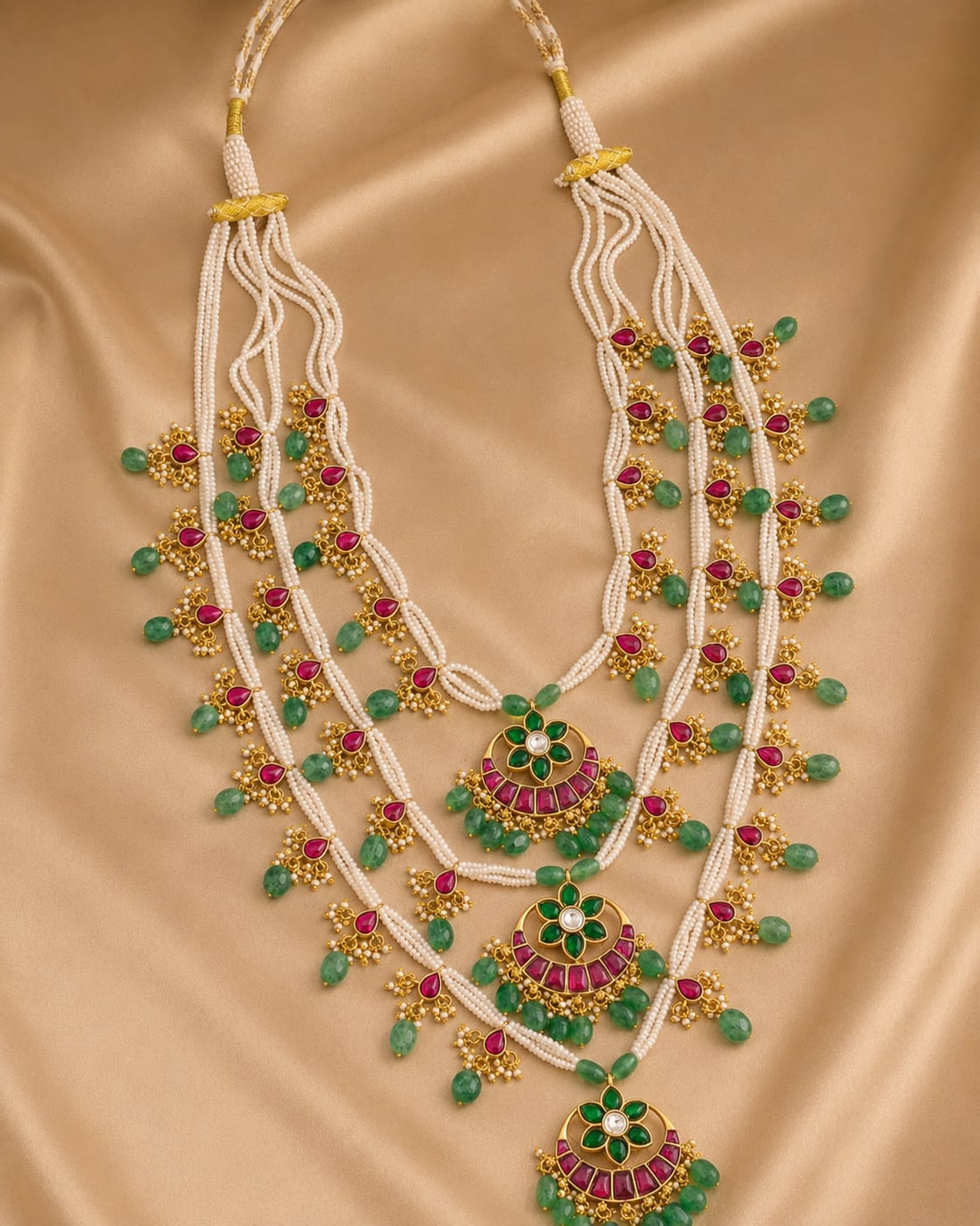 FeelOri real kempu jadau mala necklace for pattu sarees and South Indian festive styling