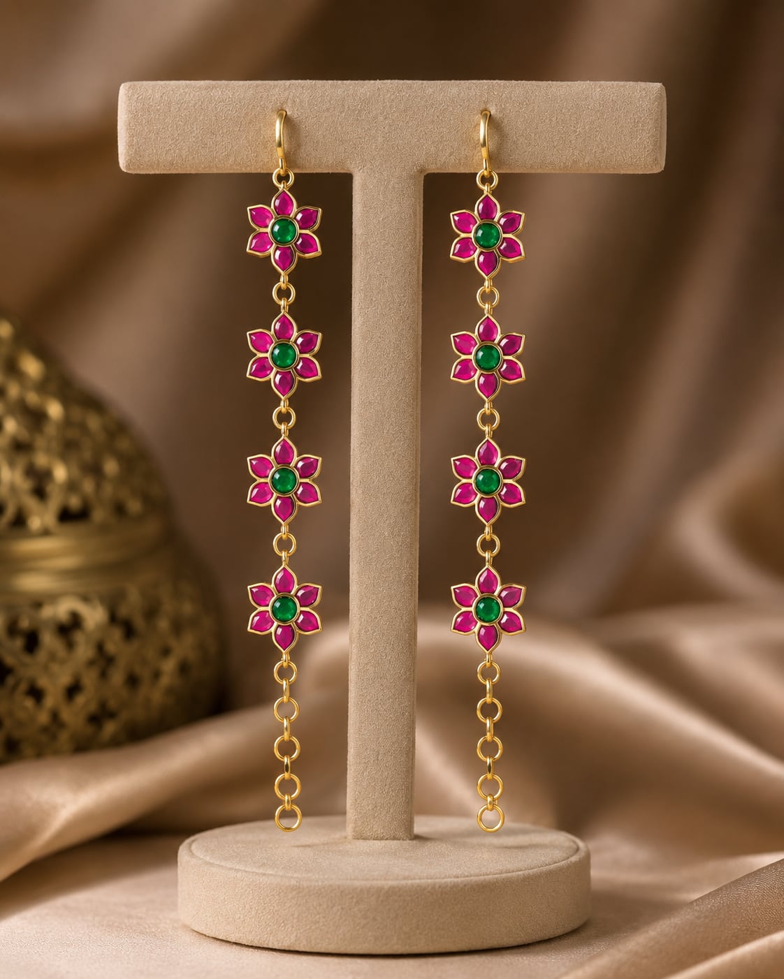 FeelOri real kempu jadau matti on jewellery display