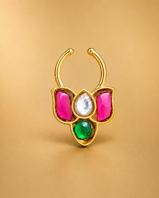 FeelOri jadau kundan nath nose ring on jewellery display