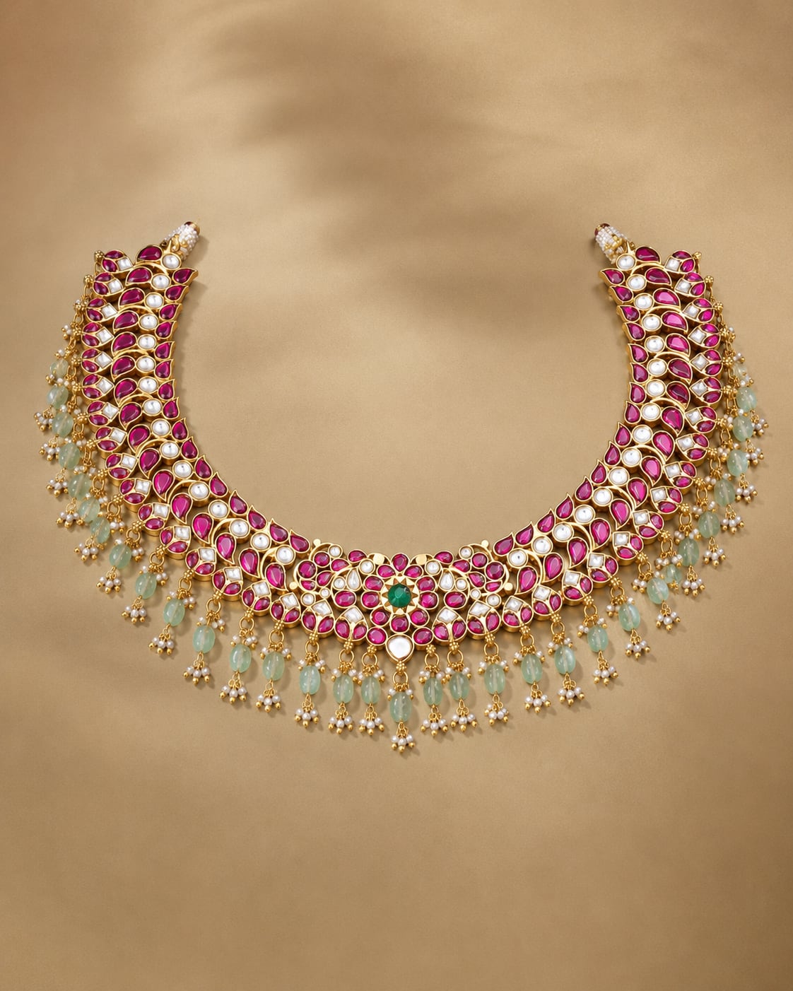 FeelOri real kempu jadau necklace for pattu sarees and South Indian festive styling