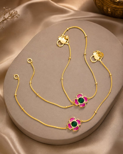 FeelOri real kempu jadau payal for Indian occasion styling
