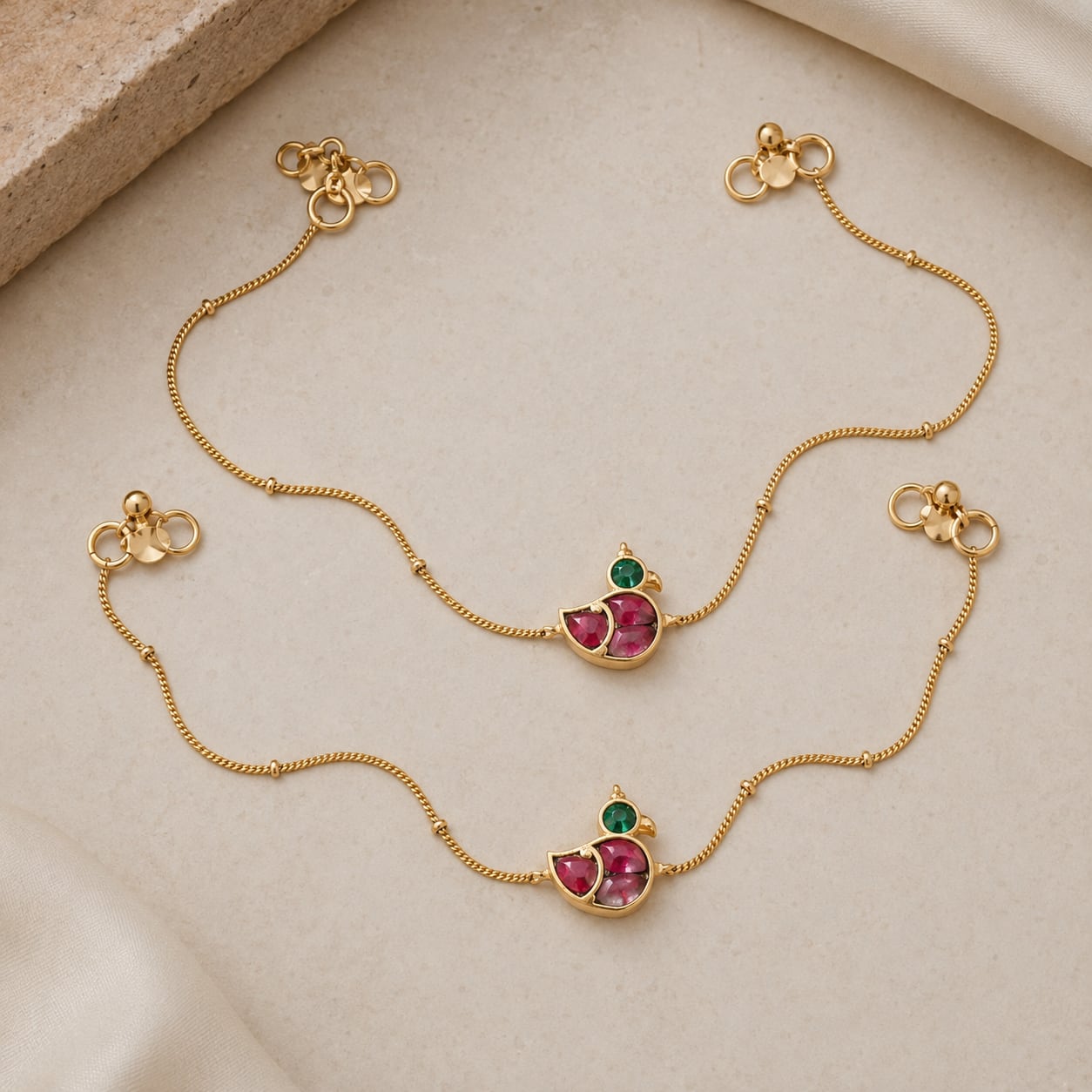 FeelOri real kempu jadau payal for Indian occasion styling