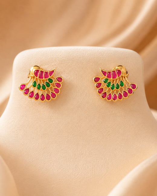 FeelOri jadau kundan stud earrings on jewellery display