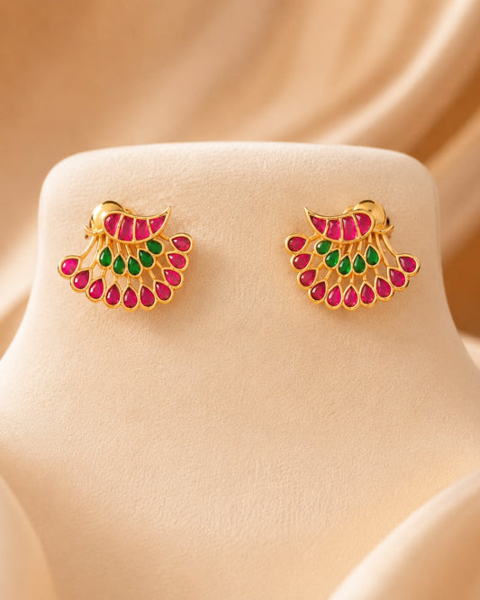 FeelOri jadau kundan stud earrings on jewellery display