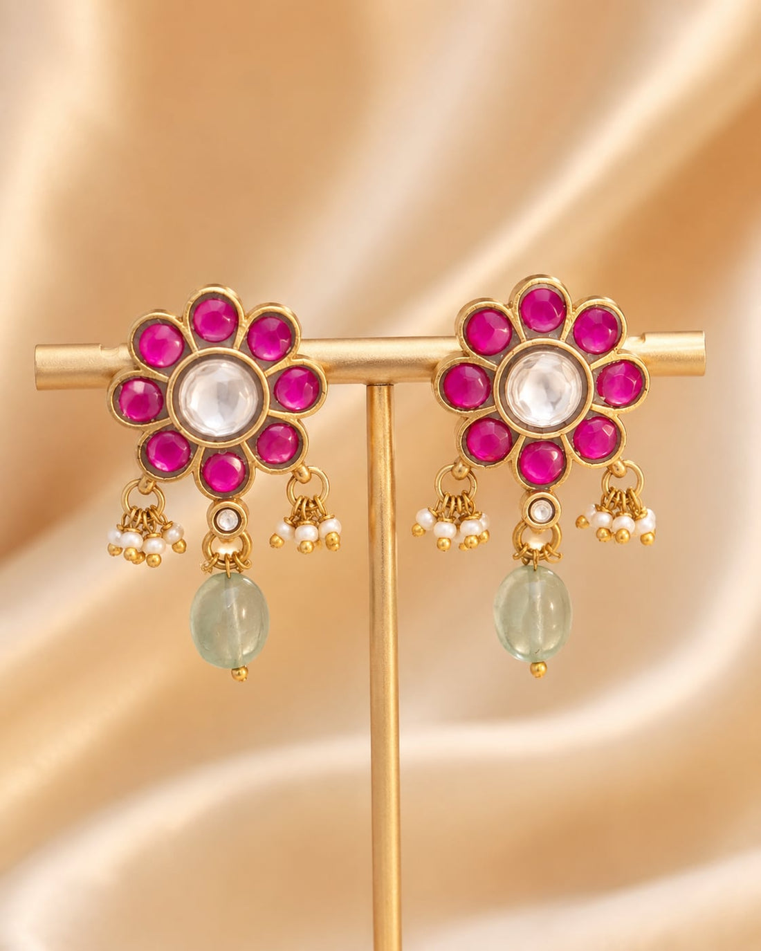 FeelOri real kempu jadau stud earrings for sarees, kurtas, and festive styling
