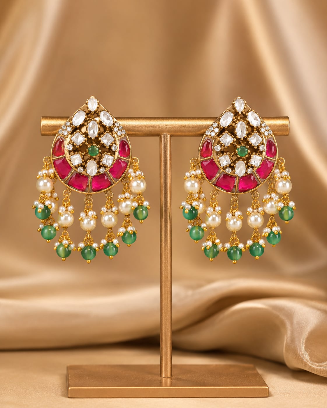 FeelOri real kempu jadau stud earrings for sarees, kurtas, and festive styling