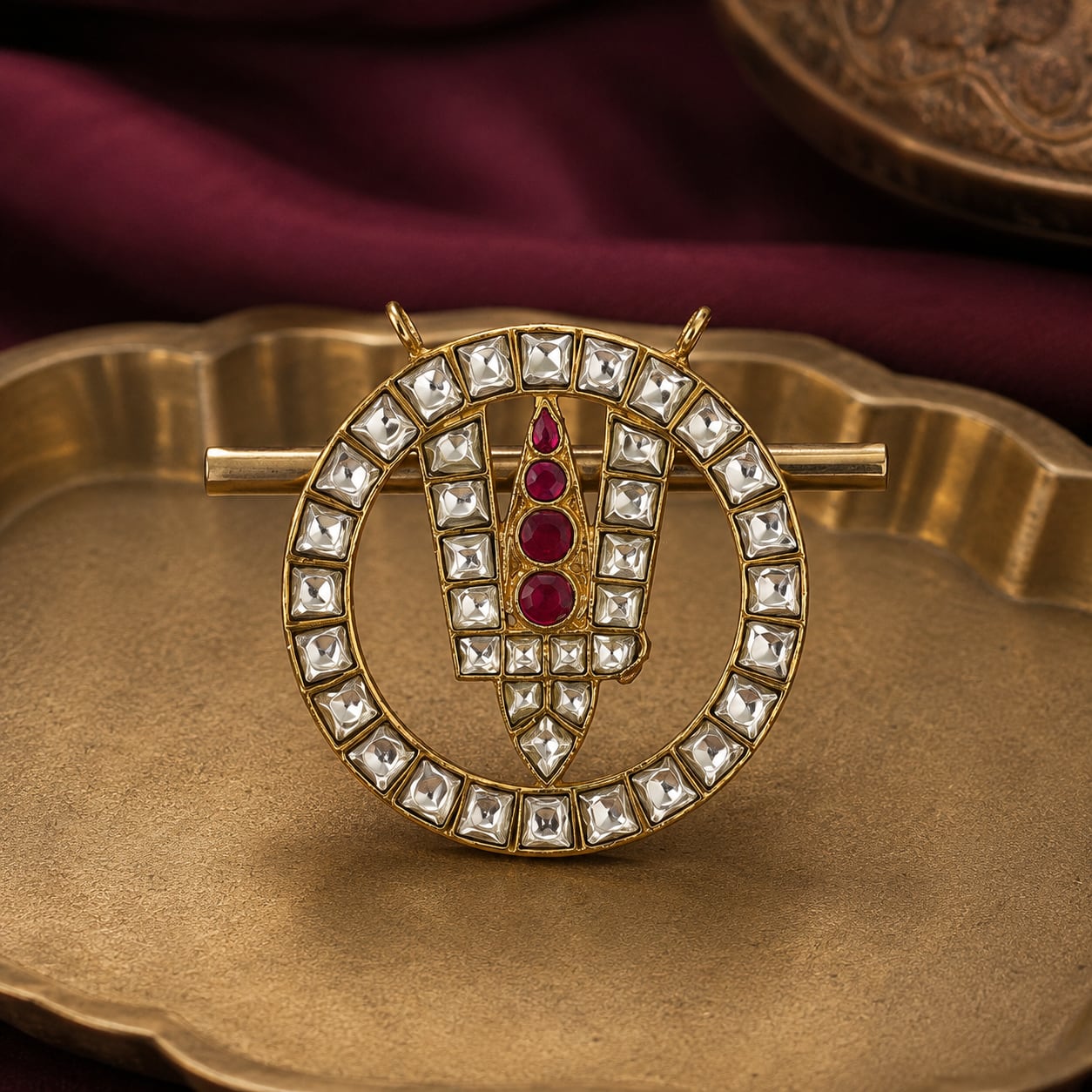 FeelOri jadau kundan pendant on jewellery display