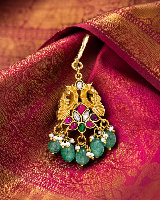 FeelOri twin peacock jadau kundan maang tikka listed as maang tikka only on jewellery display