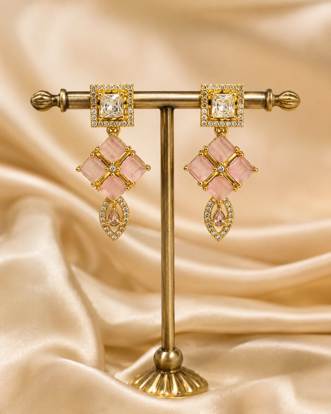 FeelOri white AD/CZ earrings for sarees, kurtas, and festive styling