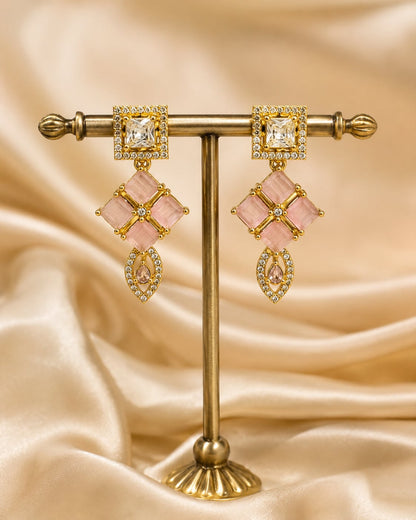FeelOri white AD/CZ earrings for sarees, kurtas, and festive styling