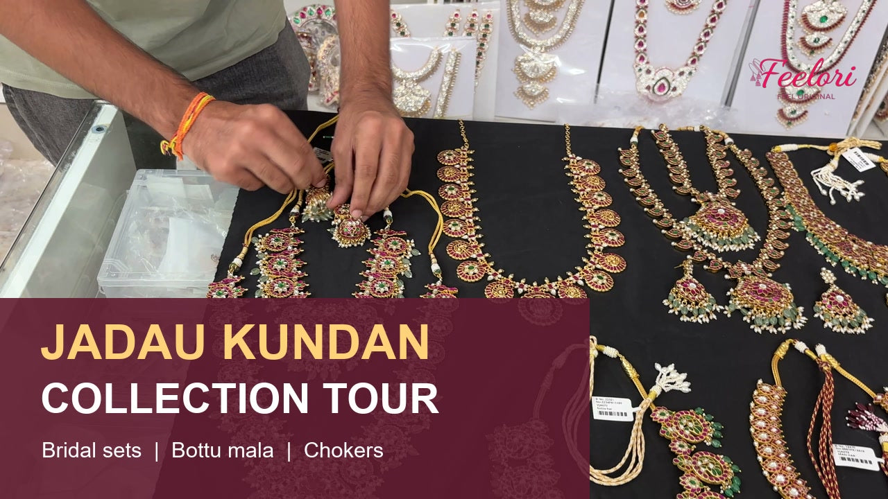 FeelOri Jadau Kundan necklace collection tour with bridal sets, chokers and long necklace styles